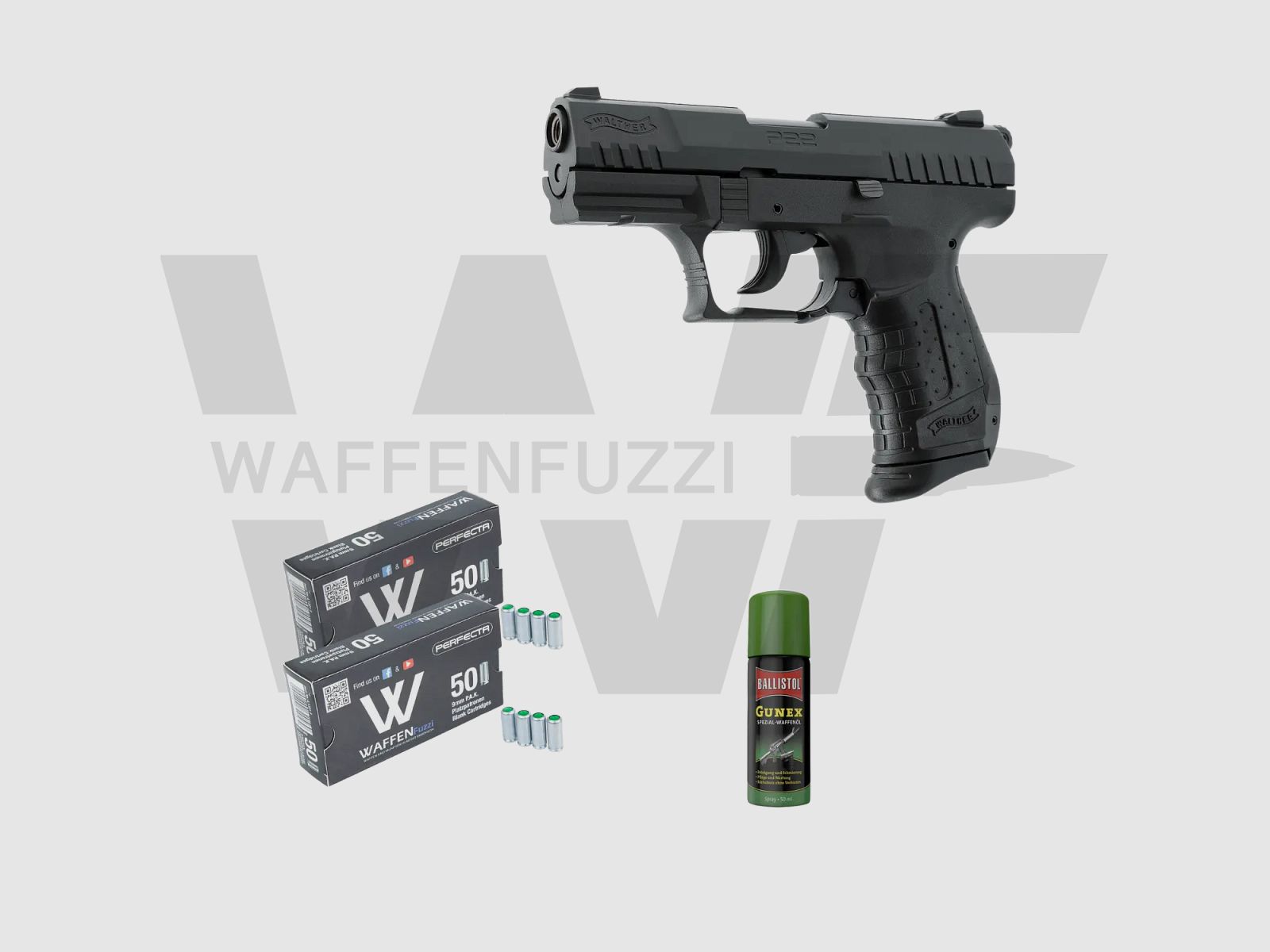 Walther P22 Ready "S" Set di Armi a Salve Calibro 9mm PAK