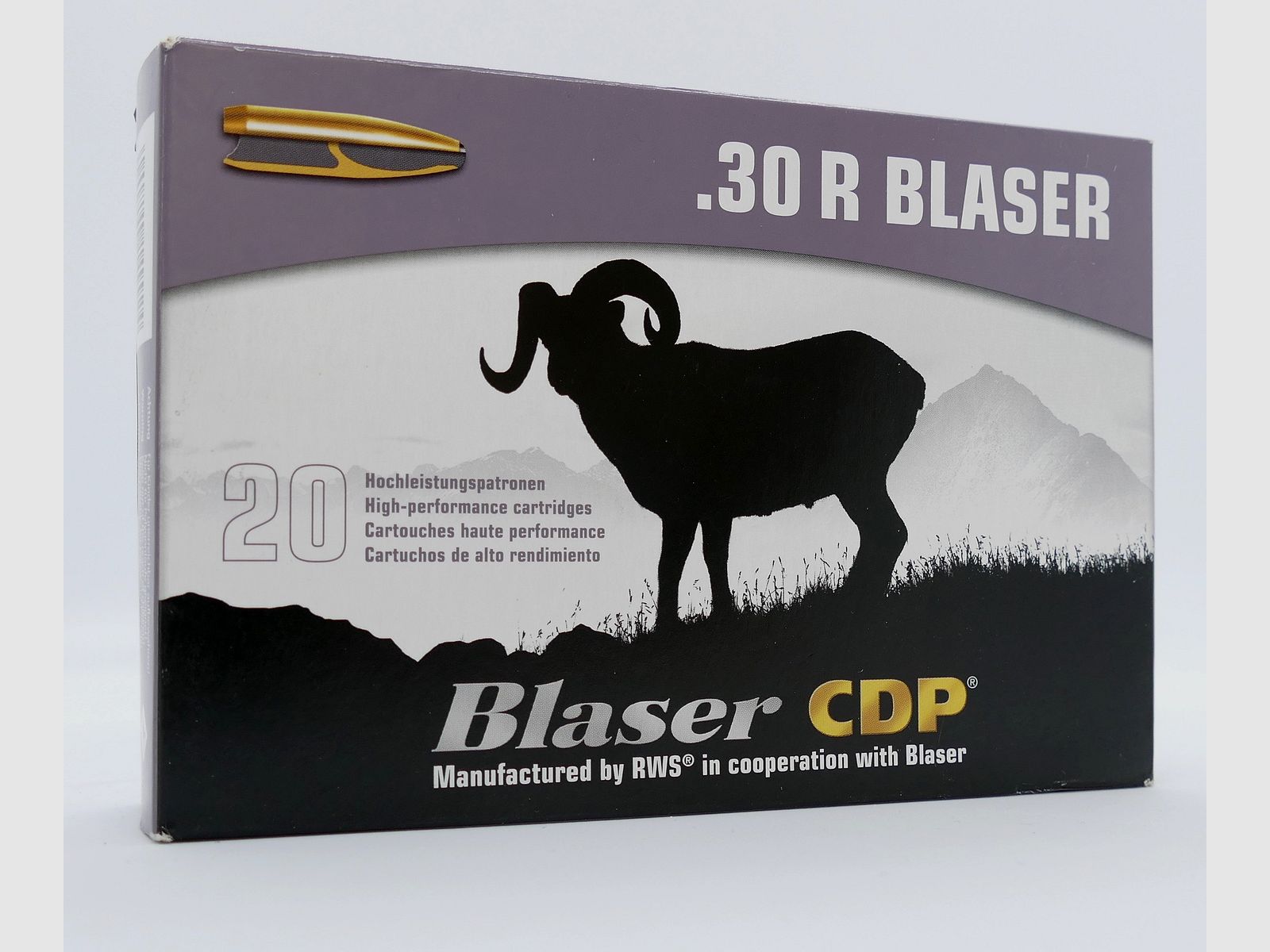Blaser .30 R Blaser CDP 10,7 g/165 gr. cartouches pour carabine