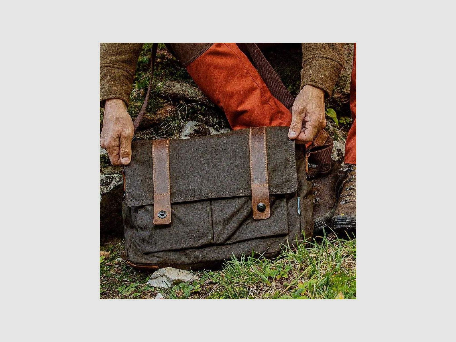 STEINKAUZ Waxcotton-Tasche „Fischland“, Wax-Oliv, Bild 8 von 8