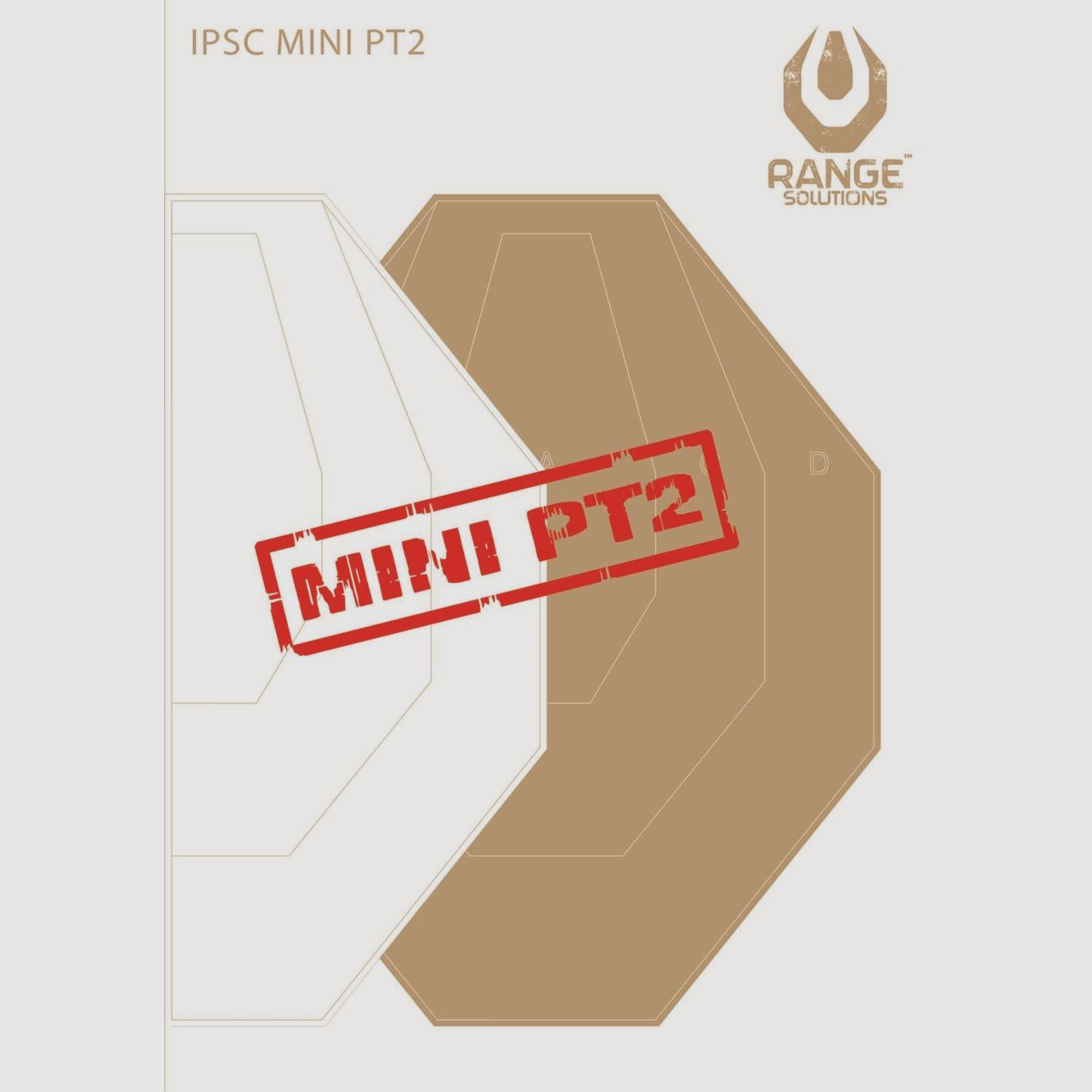 IPSC-papieren schietschijf MINI PT2 – zijkant