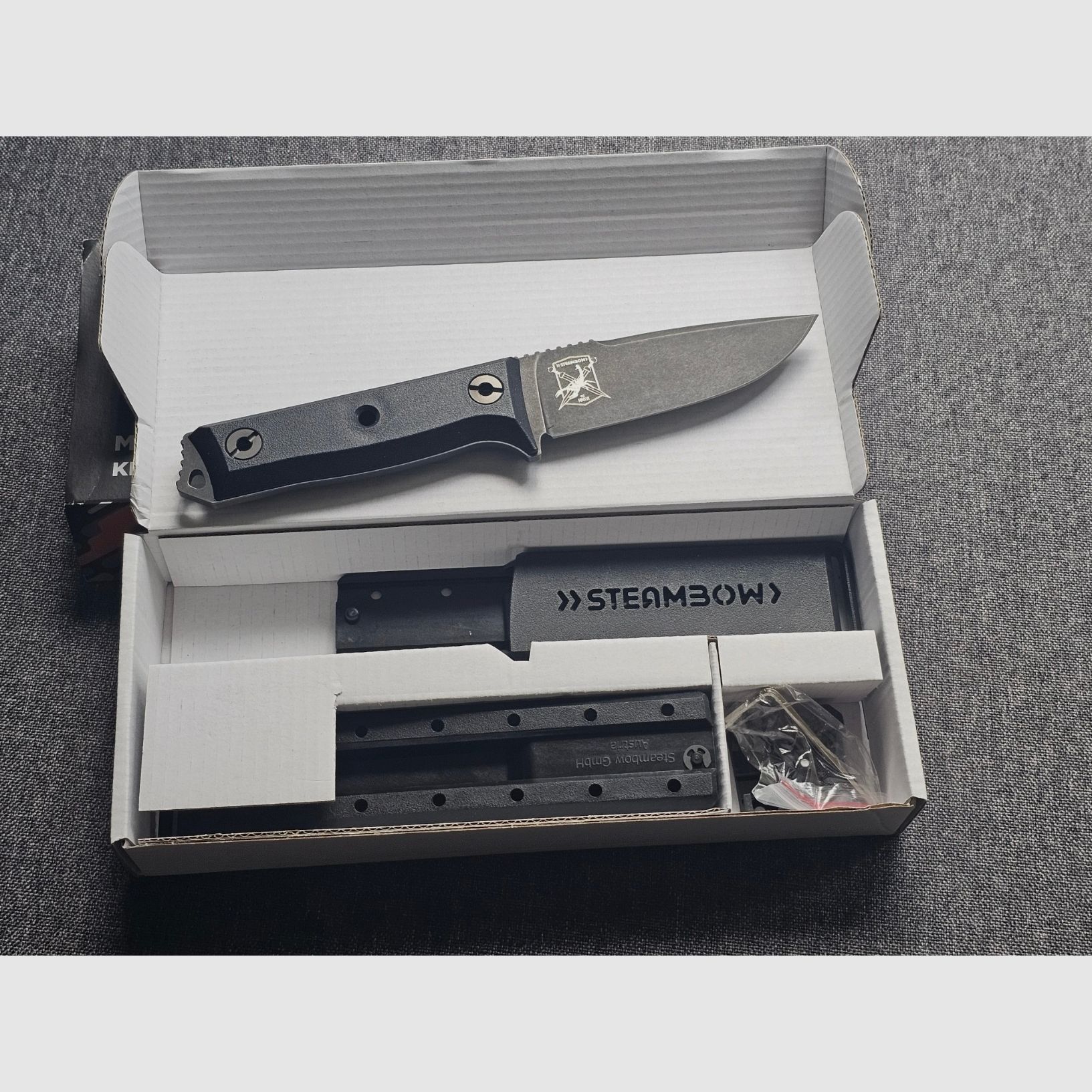 Steambow AR Series Messer K1 inkl. Zubehör NEU + Griffschalen-Set