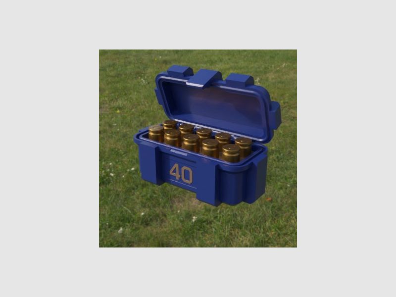 Filamelt ammunition box / .40 S&W / 'flip lid' / cartridge box, ammo box