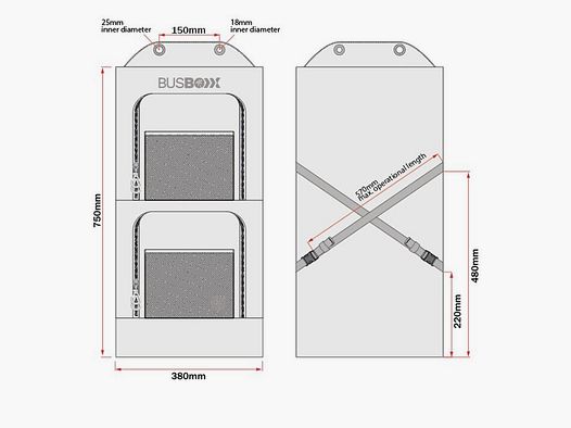 Organizer bag seatBOXX for VW T5/T6/T6.1