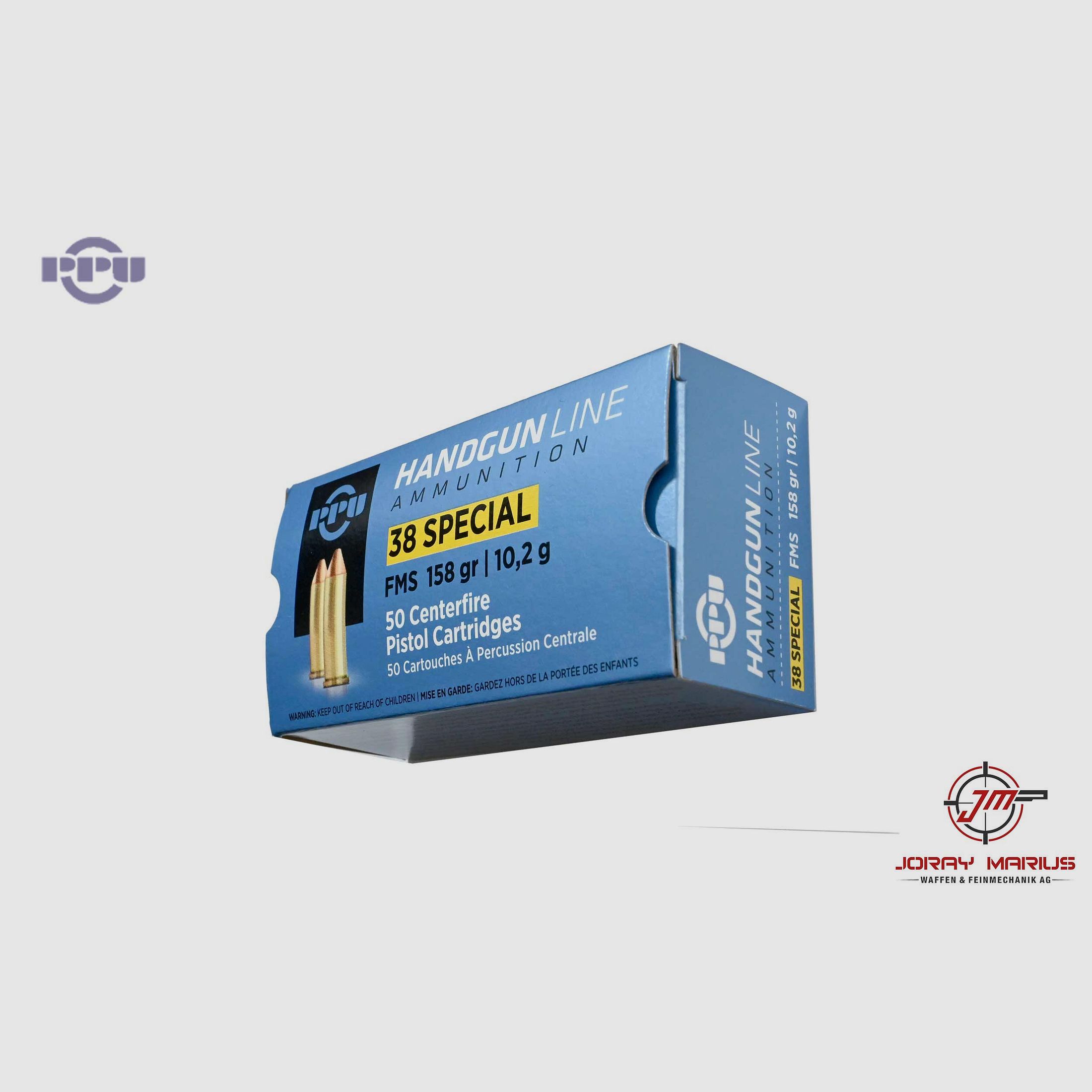 .38 Special PRVI Partizan 10,2g 158gr FMJ-Spitz
