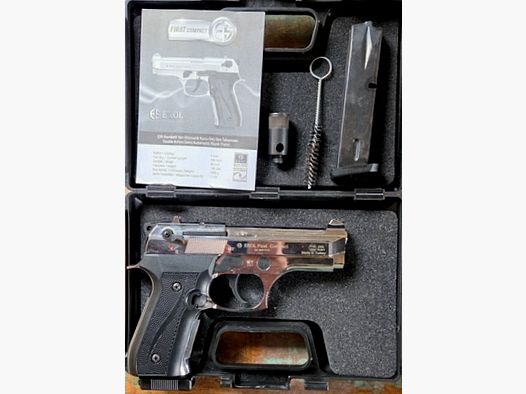 Ekol Firat Compact Schreckschuss Pistole Chrom, Kaliber 9mm P.A.K. (PTB 929)