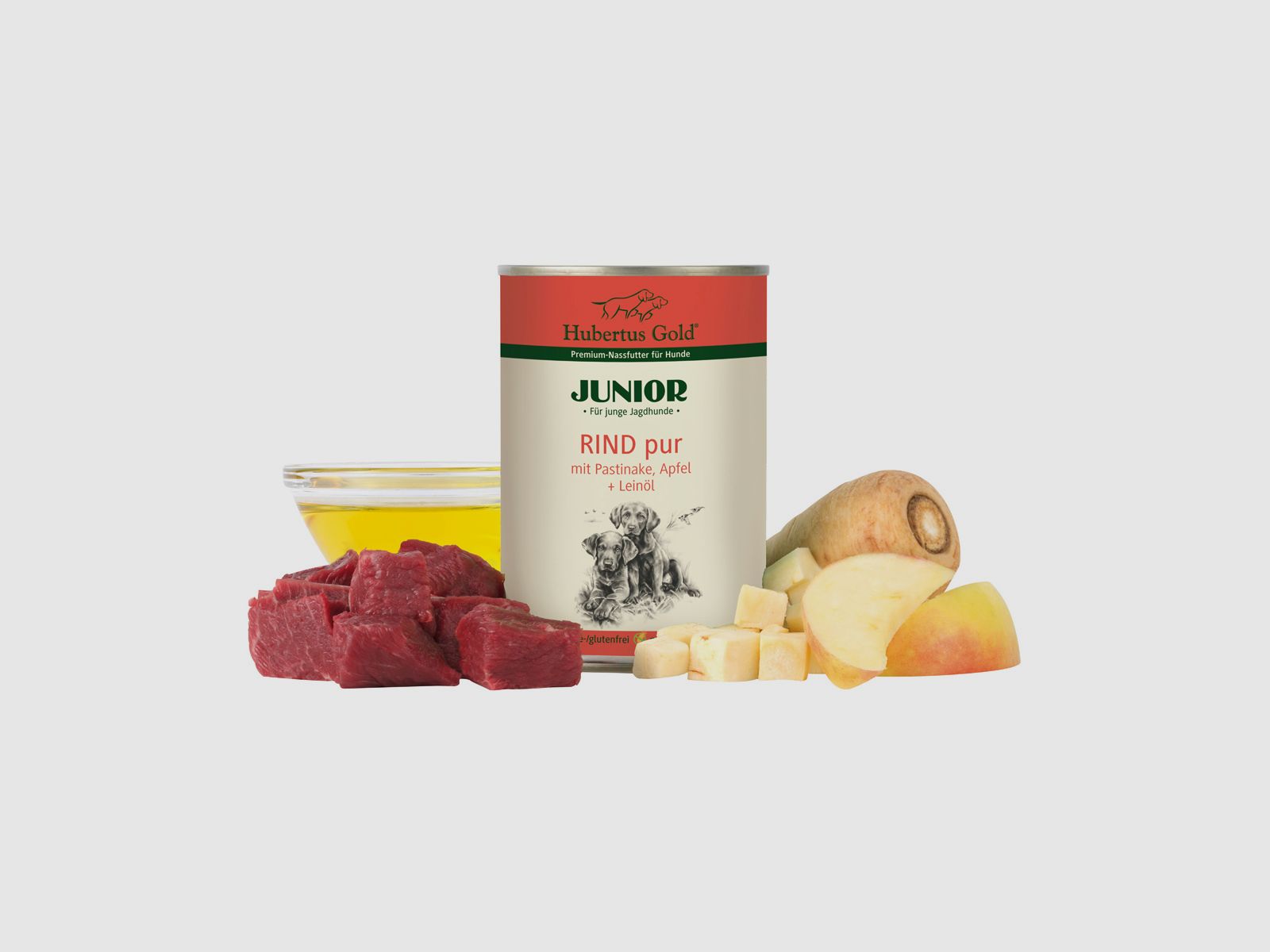 HUBERTUS GOLD Junior Rind pur mit Pastinaken und Apfel 400g