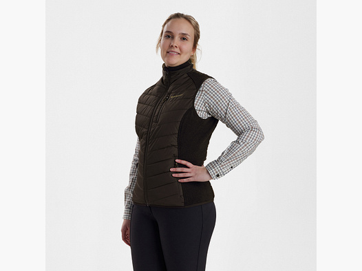 Gilet Matelassé Lady Caroline - Feuille Brune - Taille Femme : 42