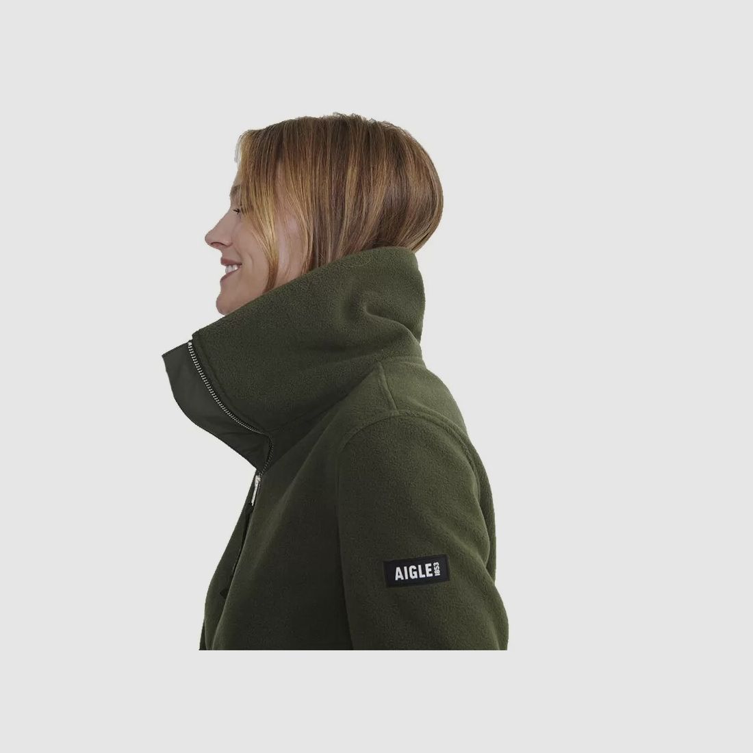 Chaqueta Forro Polar Aigle Bimaterial Verde, imagen 4 de 7