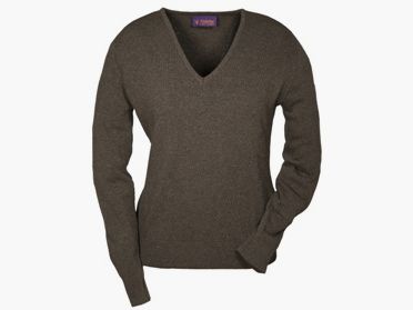 Sweter damski z dekoltem w serek -