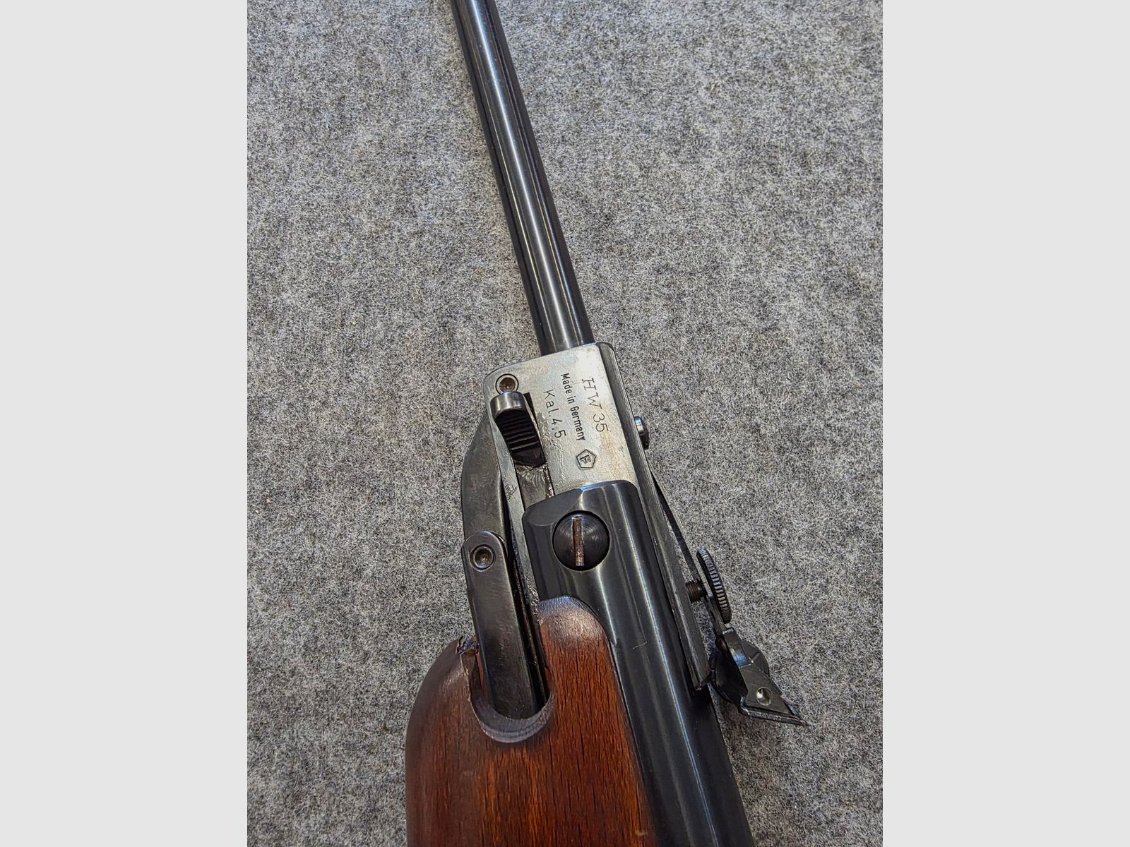 Weihrauch HW 35 von Bj. 1970  mit F-Zeichen  Knicklauf  Luftgewehr Kaliber 4,5 mm HW35