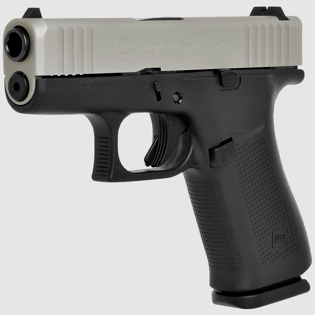 Glock 43X FS Silver Slide – 9mm Para