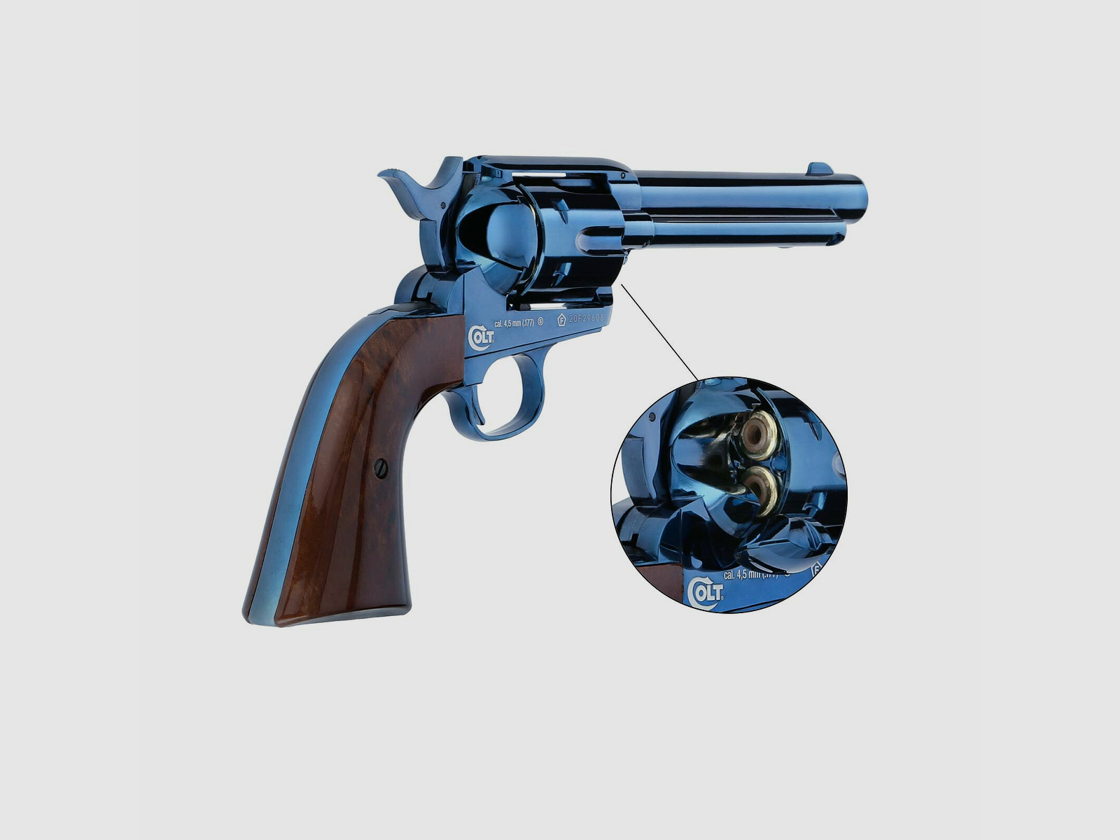 Colt Single Action Army® 45 blue Co2-Revolver Kaliber 4,5 mm BB (P18)