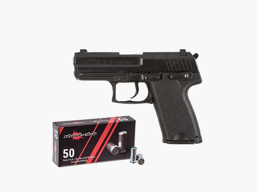 Cuno Melcher IWG SP-15 Compact Schreckschus spistole 9mm brüniert +