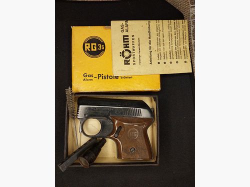 Taschenpistole RG3s - Röhm RG 3 s Schreckschuss Pistole Kal. 6mm Flobert (PTB 33-69) OVP