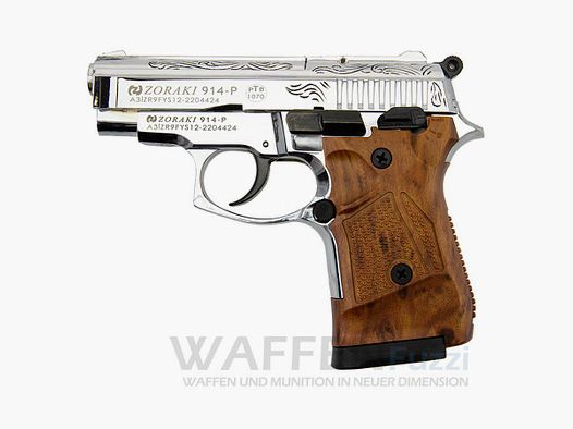 Zoraki 914-P schreckschusswapen 9mm chroom/gegraveerd