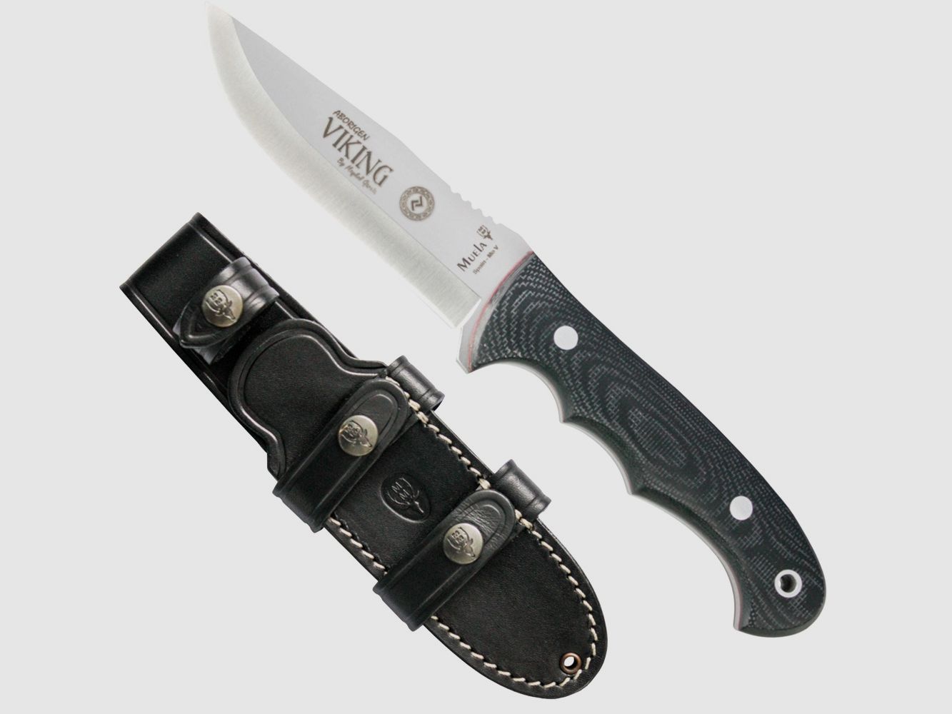 Muela Viking Micarta Fahrtenmesser mit Lederscheide (4-02MU124)