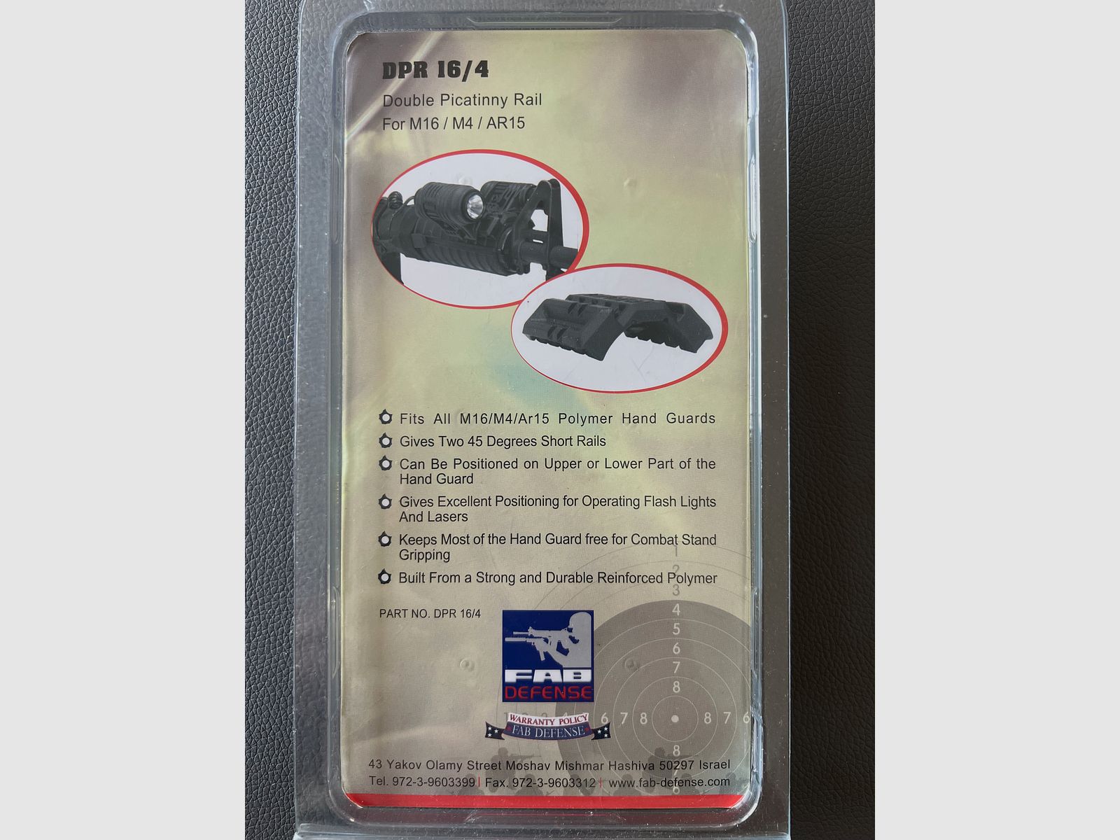 FAB Defense DPR 16/4 Double Picatinny Rail – Nuovo in OVP