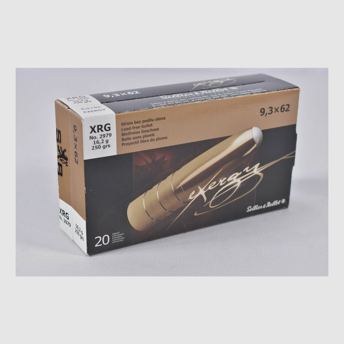 Sellier & Bellot 250grs XRG 20STK 9,3x62
