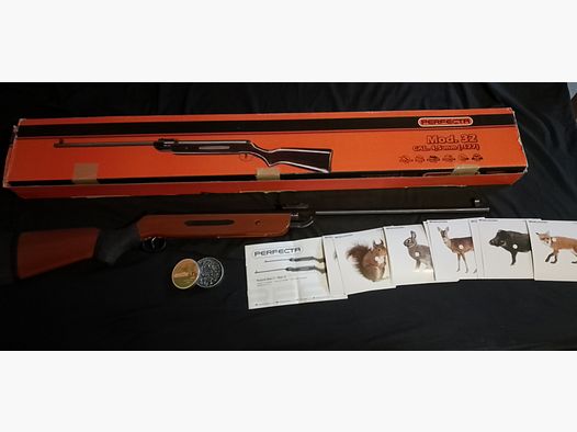 Ładna stara wiatrówka Umarex perfecta oldschool 4,5mm .177 z diabolo Excite econ i tarczami do strzelania Opcjonalnie z lunetą 4x28 Nikko lub umarex 4x20