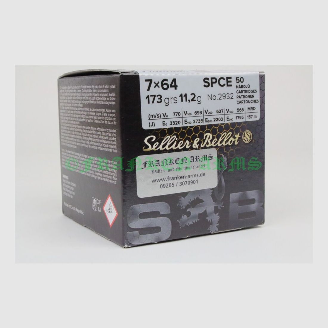 Sellier&Bellot 7x64 SPCE 173gr. 11,2g 50 pièces prix dégressifs