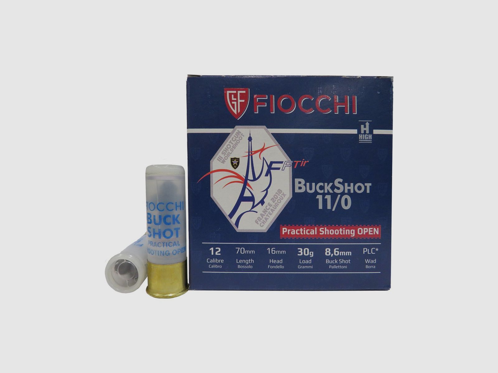 Fiocchi Buckshot Patronen praktische Schießsport Kal. 12/70 30 g 11/0