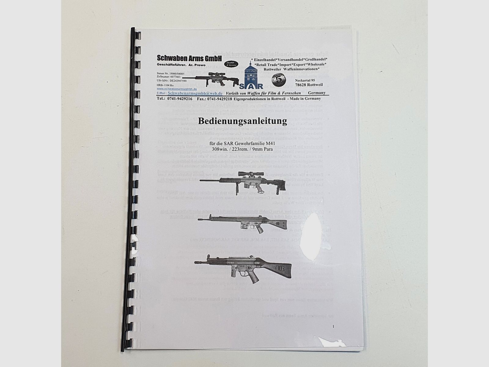 Schwaben Arms GmbH Selbstladebüchse SAR M41 DMR (DESIGNATED MARKSMAN RIFLE) im Kaliber 308win. ähnlich HK41/G3 Custom, Bild 10 von 10