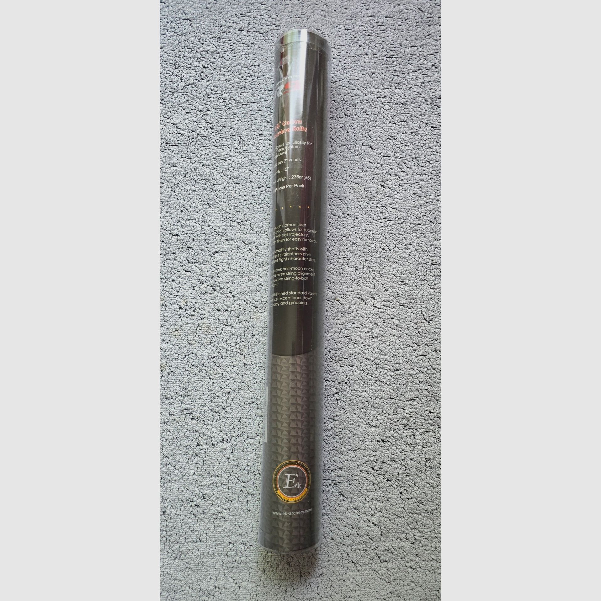 10 pezzi di carbonio 15 pollici per EK Archery Cobra System R9 / RX Nuovo & OVP
