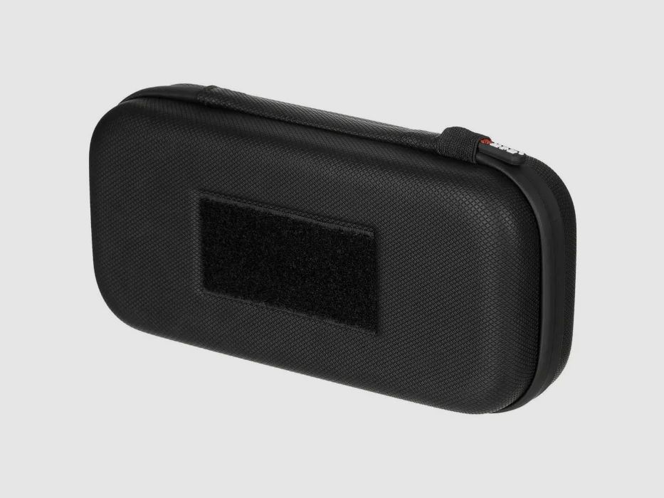 Coque rigide, grande, avec boucles en velcro, noire