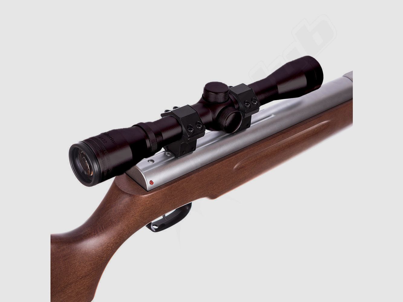 Weihrauch HW 35K Silverwood air rifle cal. 4.5mm pellet trap set