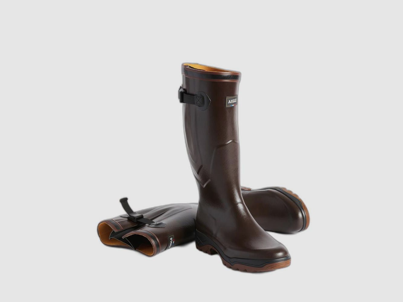 Parcours II Aigle Bruine Laarzen - Natuurrubber - Comfort en Waterdicht - Voor Jacht en Outdoor, afbeelding 3 van 5