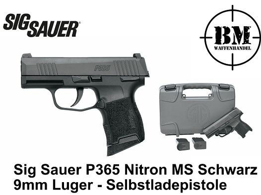 Sig Sauer P365 Nitron MS Schwarz 9mm Luger - Selbstladepistole
