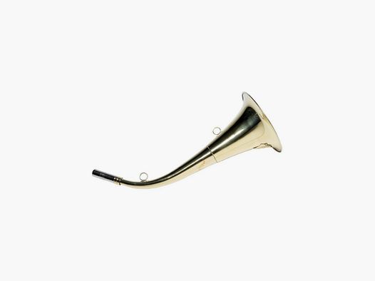 Jagdhorn Messing mit Wildschwein-Gravur 40cm Januel