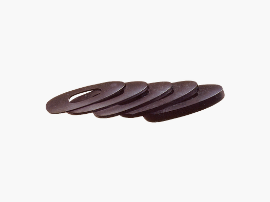 Distanziale per prolungamento del calcio Fritzmann in gomma dura, molto facile da levigare e lucidare, nero, 12 mm