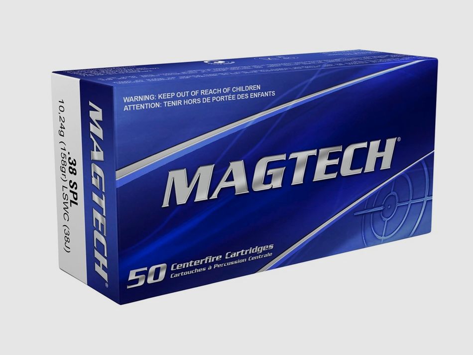 Magtech cal. 3.. revolver .38Special L-SWC #38J 50 pz 158grs/10,2g, immagine 1 di 2