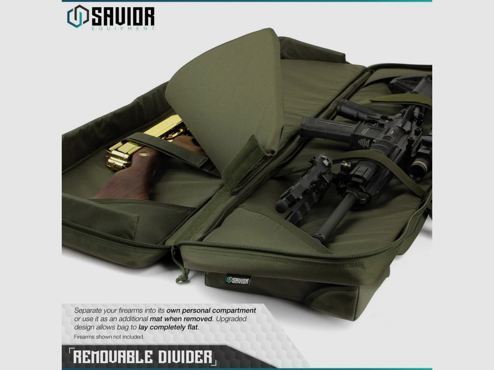 Savior - Dubbele geweertas - Urban Warfare - 36" - Groen - RB-3612DG-VER2-OG, afbeelding 3 van 6