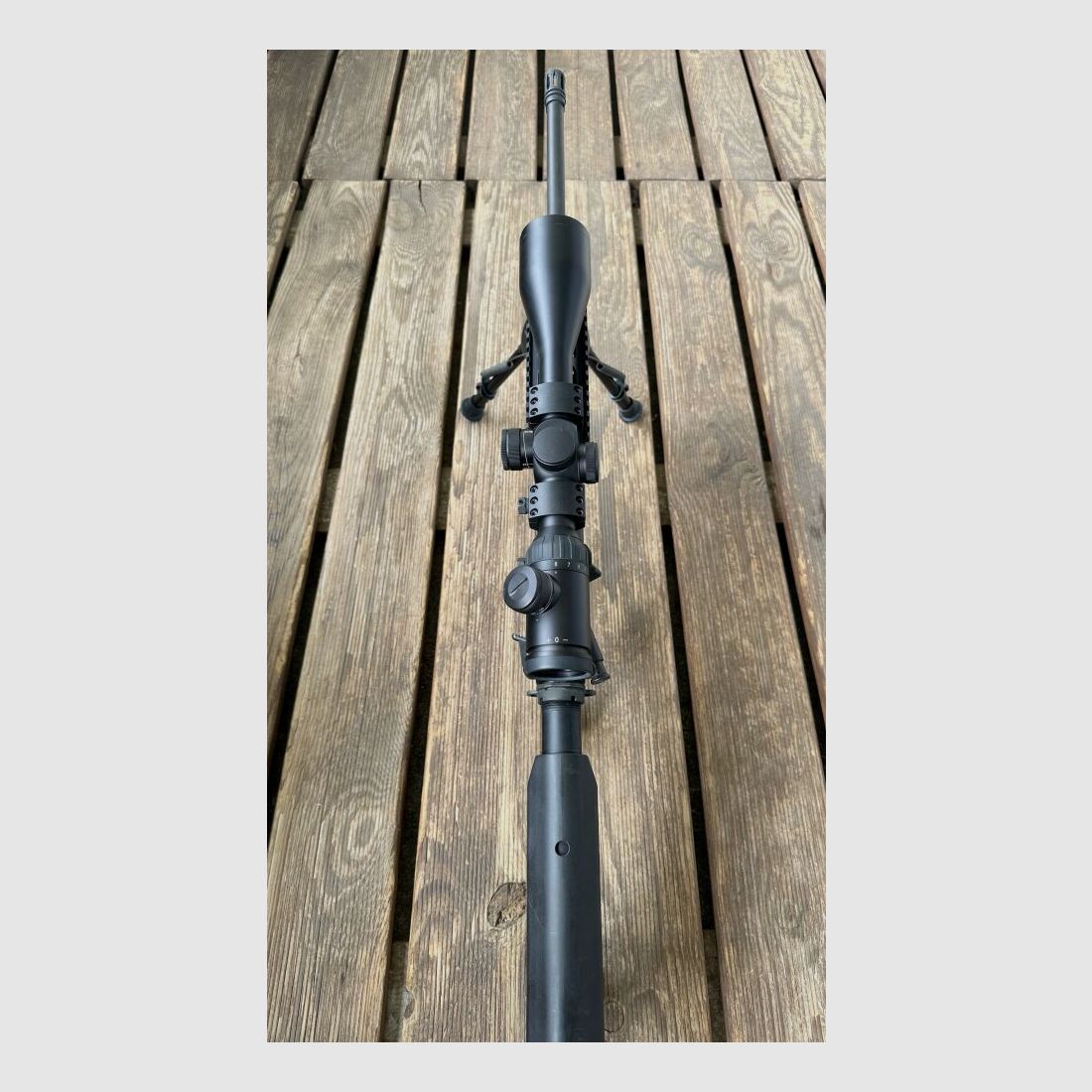Haenel Mod. CR 223 mit Hawke 6-18x50 Endurance Zweibein offene Visierung Ko .223Rem
