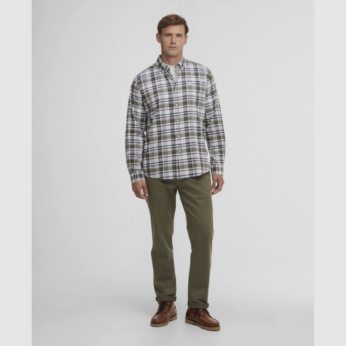 BARBOUR Hemd Hunwick Regular Olive