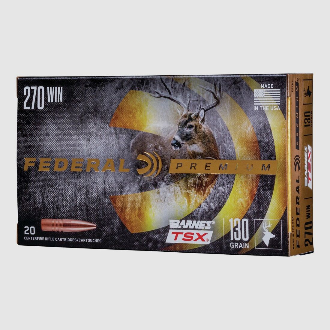 Federal Ammunition .270 Win. Vital-Shok Barnes TSX 8.45g/130grs., image 2 of 7