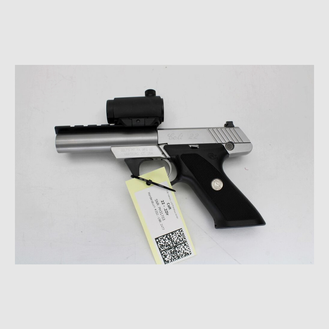 Pistole Colt 22 mit 2 Magazinen und Sight	 .22lr