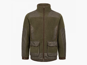 Blaser Herren Sherpa Fleece Jacke dunkel oliv