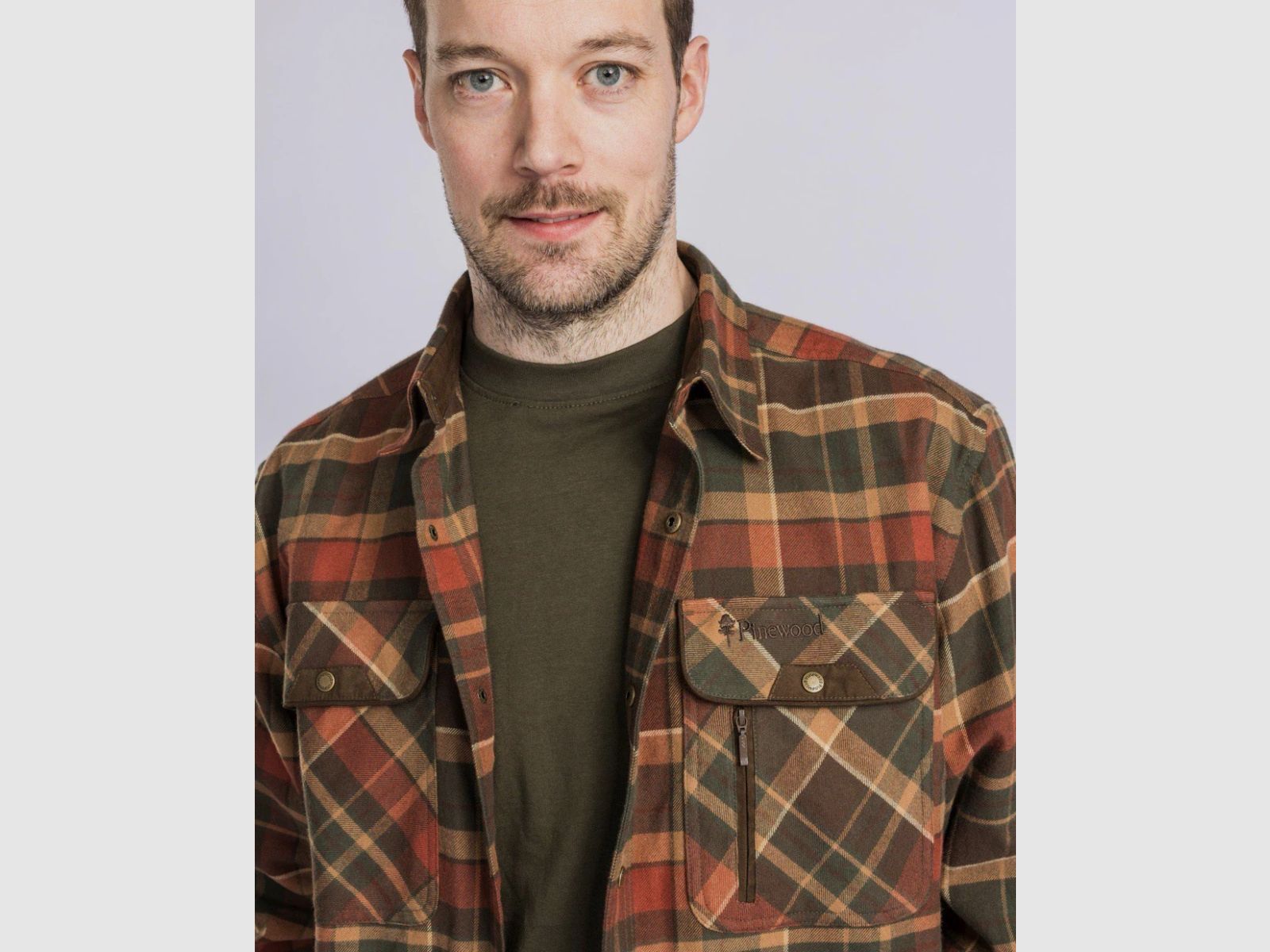 PINEWOOD Prestwick Exclusiv Shirt D.Green/Terracotta