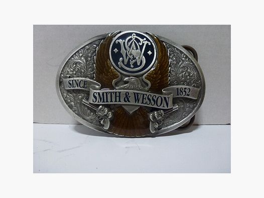 Seltene Gürtelschliesse/-Schnalle Smith & Wesson Logo