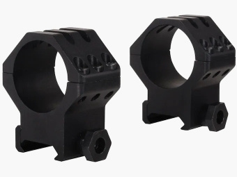 Weaver 6-Hole Weaver-Style Anelli nero opaco 30mm alti, BH 9,53mm