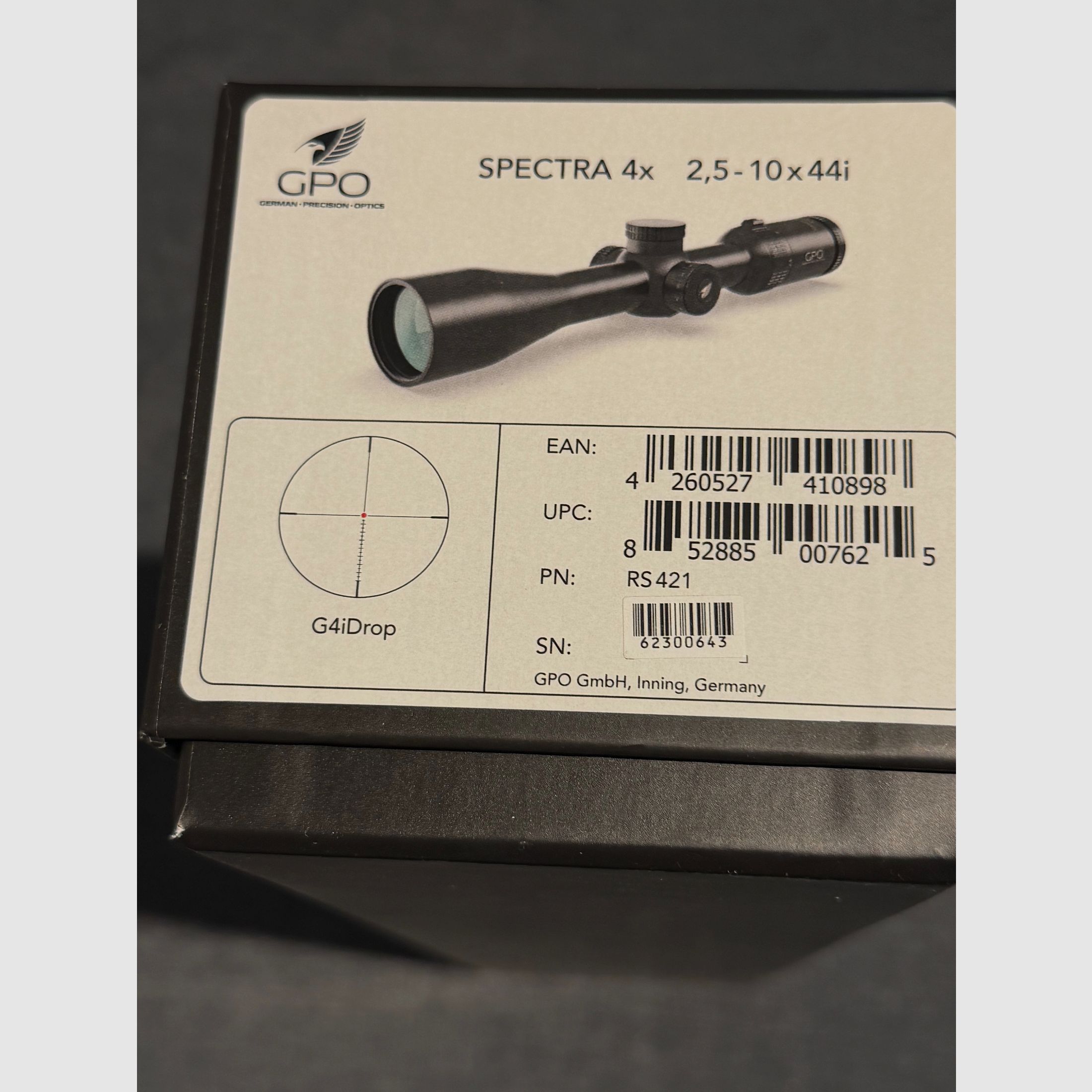 GPO Spectra 4x 2,5-10x44i z G4i Drop Absehen