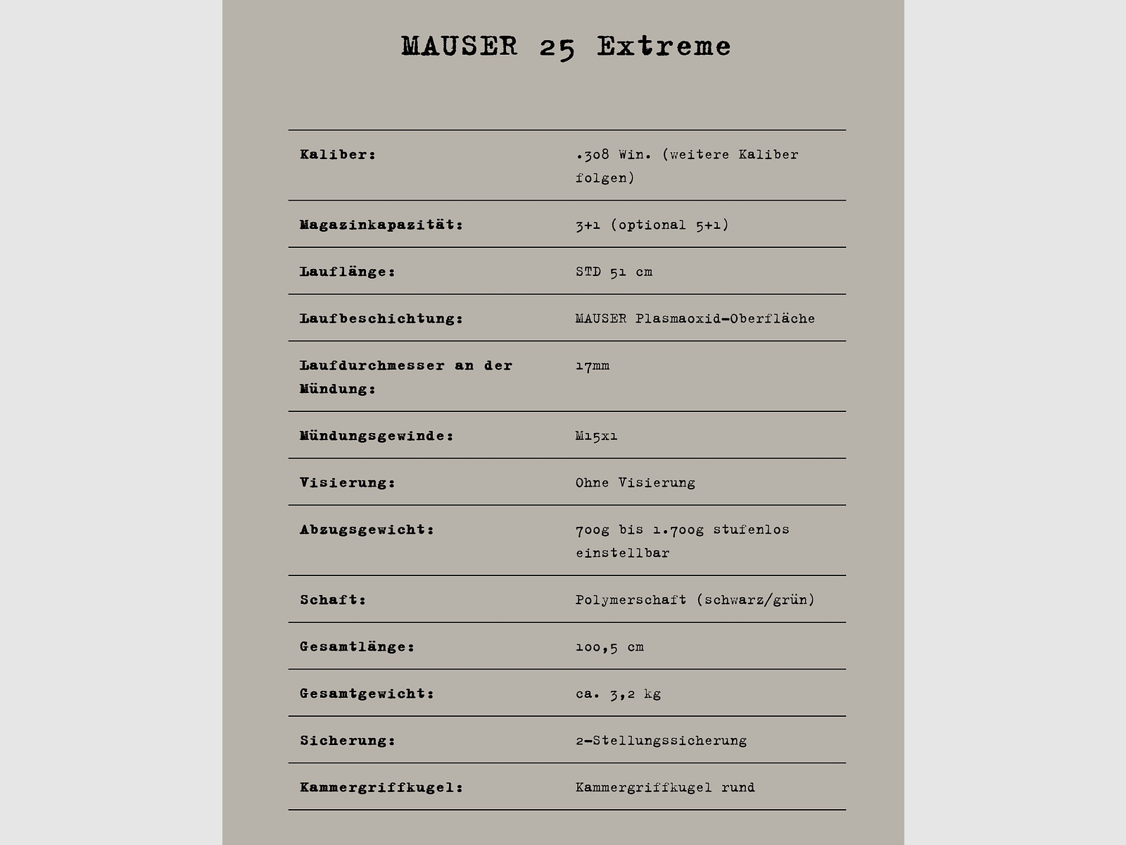 MAUSER M25 Extreme .308Win, 51er LL M15x1 + RS-4 2,5-10x50S