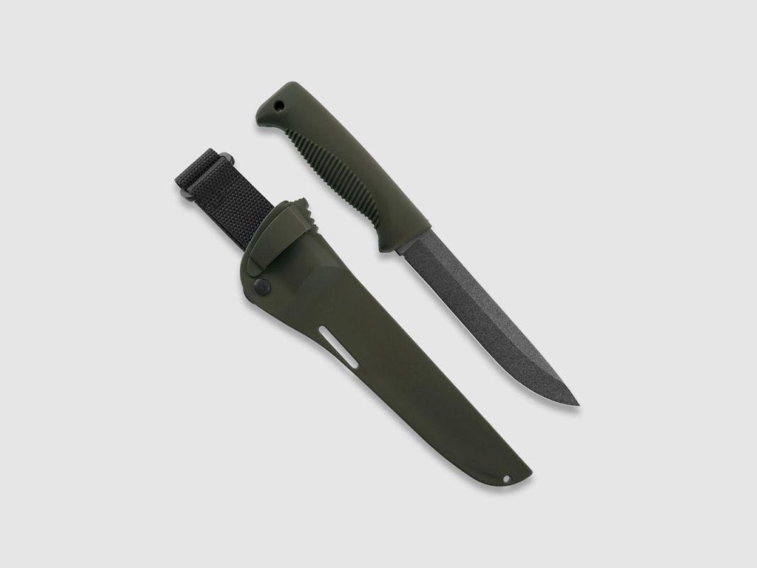 Peltonen Knives M95 Ranger Puukko Sissipuukko FJP136 PTFE Beschichtung Kunststoffscheide grün OD