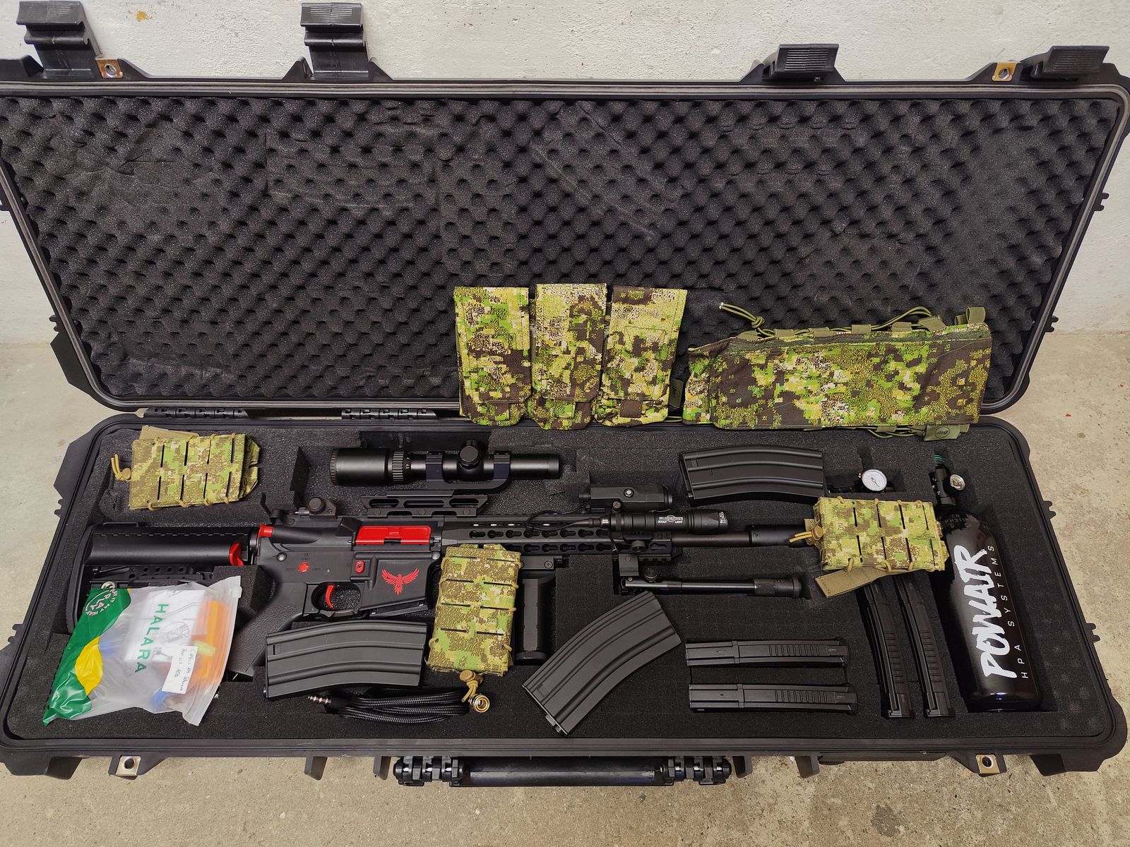 Airsoft M4 conversion to HPA & DMR