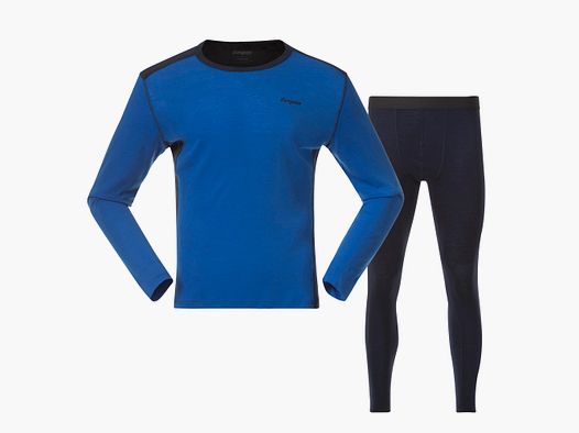 Bergans Allround Merino Baselayer Set Uomini Space Blue/Navy Blue XXL