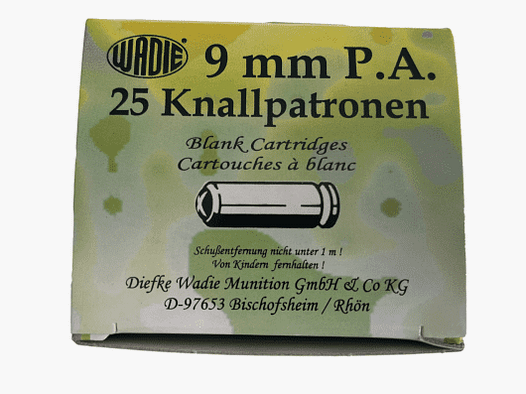 Wadie 9 mm P.A.K. blank cartridges - 25 pcs.