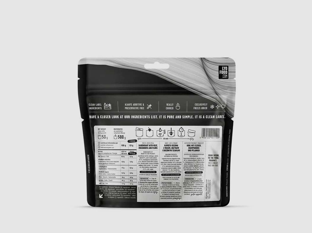 Freeze-dried meal – Lyofood Bigos 500 g, image 2 of 3